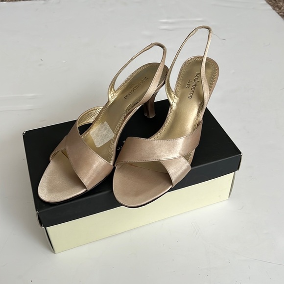 Liz Claiborne Flex Marissa Natural Sling Back Heels - Picture 2 of 10